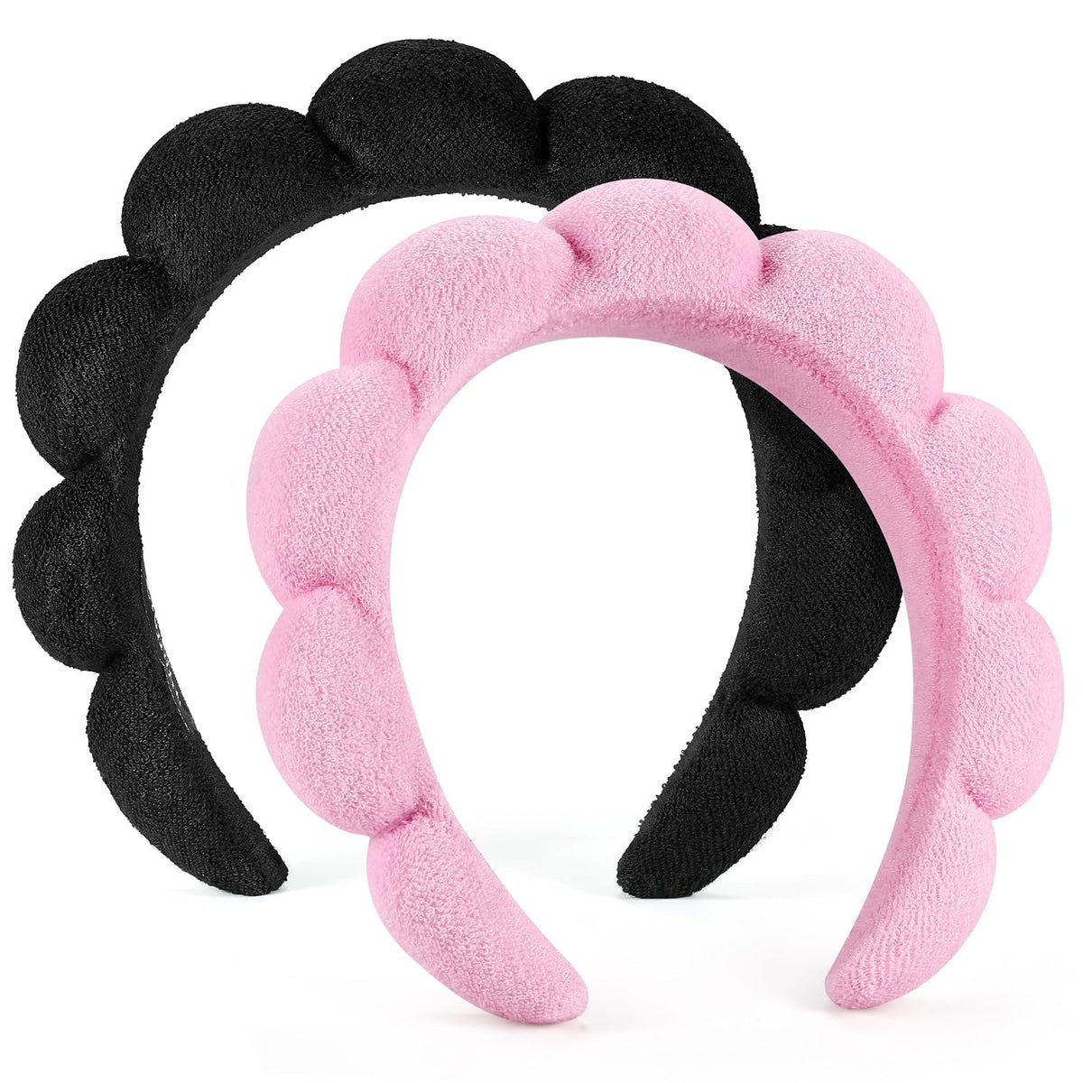 Spa Terry Cloth Headbands for Facial Skincare, Makeup Application, Face Washing, Mask and Skin Treatments