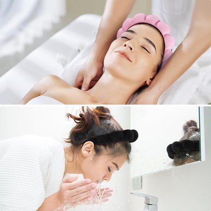 Spa Terry Cloth Headbands for Facial Skincare, Makeup Application, Face Washing, Mask and Skin Treatments